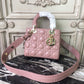 DI Medium Lady Bag Gold Toned Hardware Dusty Pink For Women 20cm/8in CD