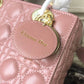 DI Medium Lady Bag Gold Toned Hardware Dusty Pink For Women 20cm/8in CD