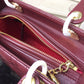 DI Medium Lady Bag Gold Toned Hardware Burgundy For Women 24cm/9in CD