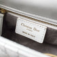 DI Mini Lady Bag Gold Toned Hardware White For Women 18cm/7in CD
