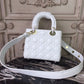 DI Small Lady Bag Gold Toned Hardware White For Women 20cm/8in CD M0538OCAL_M030