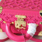 LV Valisette Tresor Monogram Empreinte Pink For Women, Women’s Bags, Shoulder And Crossbody Bags 9.4in/24cm LV