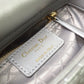 DI Mini Lady Bag Silver with Chain Gold Toned Hardware For Women 6.5in/17cm CD