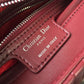 DI Medium Lady Bag Silver Hardware Burgundy For Women 9.5in/24cm CD