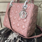 DI Medium Lady Bag Dusty Pink Silver Hardware For Women 24cm/9.5in CD