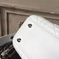 DI Small Lady Bag White Silver Hardware For Women 20cm/8in CD M0538BCAL_M030