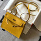 HM Kelly Yellow For Women Gold Toned Hardware 8.7in/22cm