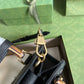 gg Diana Jumbo gg Mini Tote Bag Handbag Canvas Lining Black For Women 7.9in/20cm gg 655661 UKMFT 2672