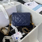 ChanelMini Flap Bag With Top Handle Gold Hardware Navy Blue For Women, Women’s Handbags, Shoulder Bags 7.9in/20cm AS2431 B08846 NJ532