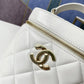 ChanelVanity Case Gold Hardware White For Women, Women’s Handbags, Shoulder Bags 9.4in/24cm 