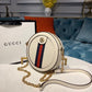 gg Ophidia Mini gg Round Shoulder Bag White For Women 7in/18cm gg