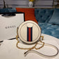 gg Ophidia Mini gg Round Shoulder Bag White For Women 7in/18cm gg