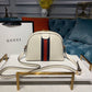 gg Ophidia Shoulder Bag White 9in/24cm