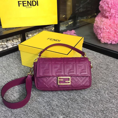 FI Baguette Nappa Purple For Women, Women’s Handbags, Shoulder And Crossbody Bags 10.6in/27cm FF 8BR600