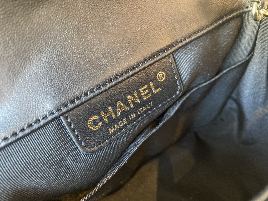 ChanelSmall Flap Bag Gold Hardware Black For Women, Women’s Handbags, Shoulder Bags 7.5in/19cm AS2232