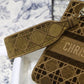 DI Medium Lady D-Lite Brown Cannage Bag For Women 9.5in/24cm CD
