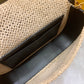 FI Baguette Woven Straw Black For Women, Women’s Handbags, Shoulder And Crossbody Bags 10.2in/26cm FF