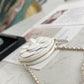 CHL Camellia Clutch With Chain White Bag For Women 11cm/4in