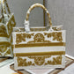 DI Medium Book Tote Gold And White, For Women, Women’s Handbags 14in/36cm CD
