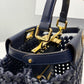 FI Peekaboo Mini Navy Blue Braided Bag For Woman 18cm/7in