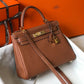 HM Kelly 28 Retourne Togo Brown Bag For Women, Handbags, Shoulder Bags 11in/28cm