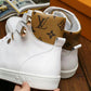 BL - LUV HIgh Top White Brown Sneaker
