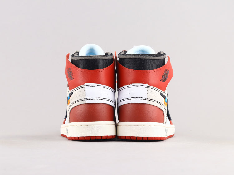BL - OW x AJ1 White Red