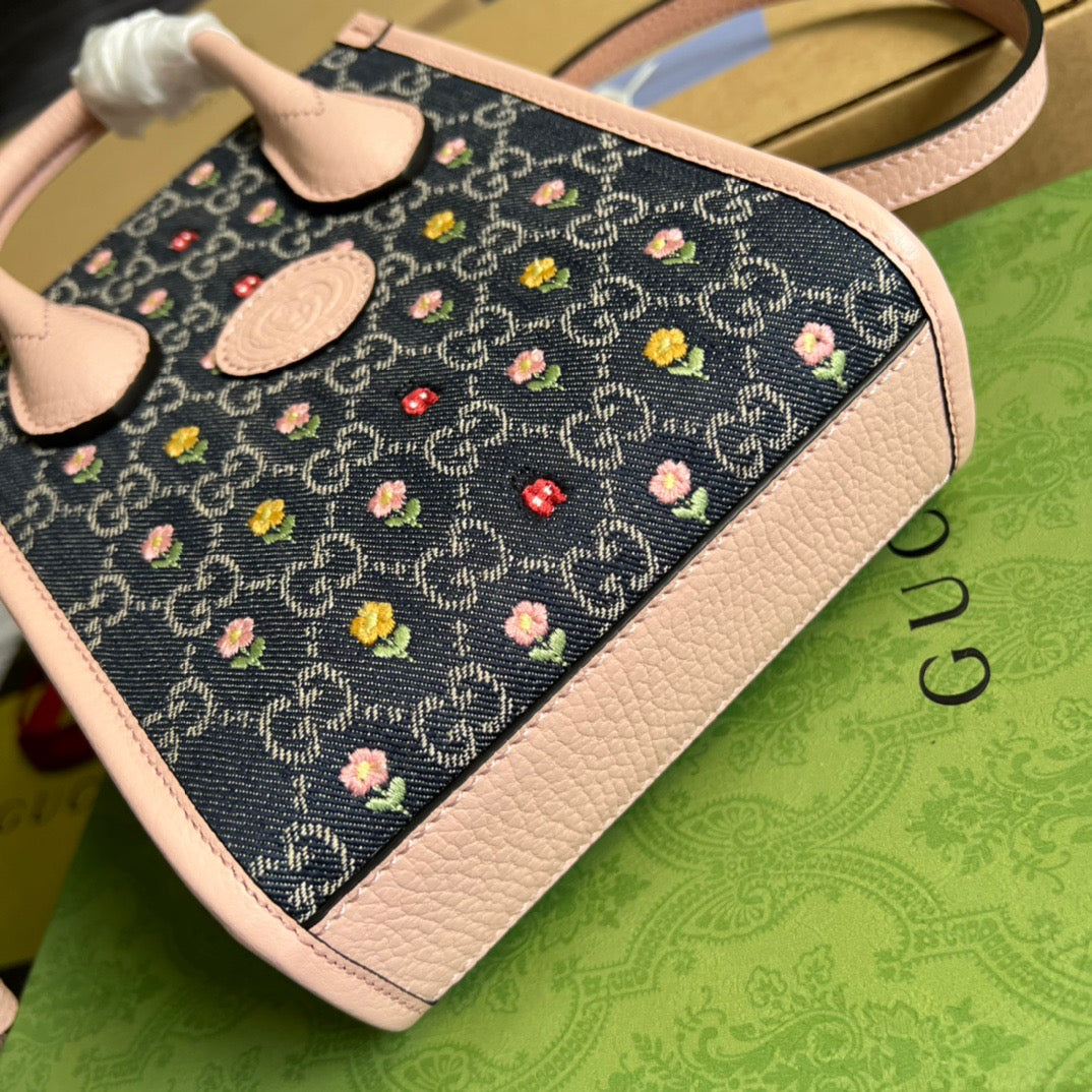 gg Blooming Love Mini Tote Bag Beige For Women, Women’s Bags 6.3in/20cm gg