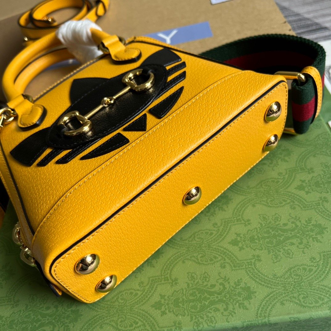 gg x Adidas Horsebit 1955 Mini Bag Yellow For Women, Women’s Bags 7.9in/20cm gg‎