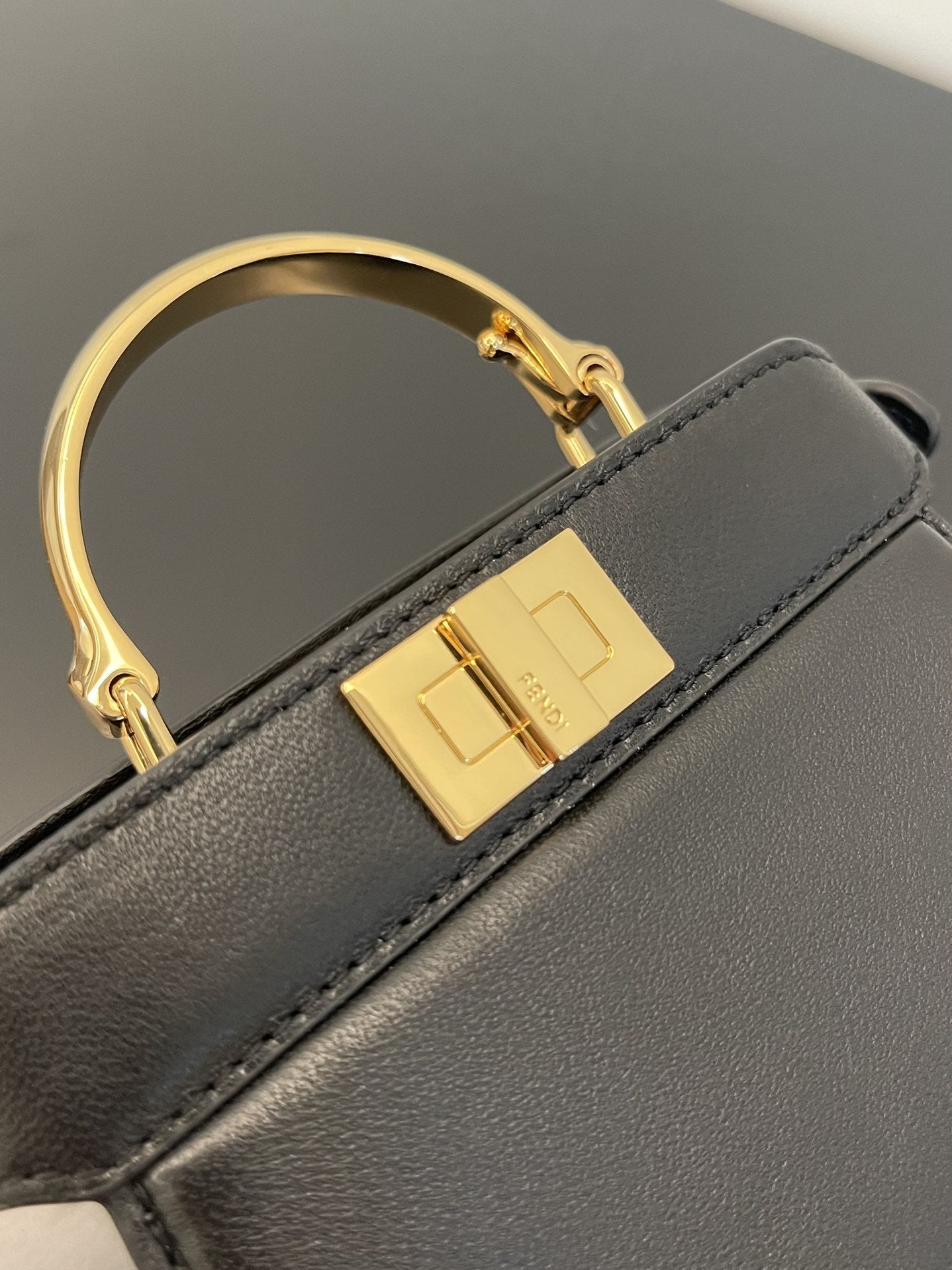 FI Peekaboo ISeeU Petite Black Micro Bag For Woman 11cm/4.5in