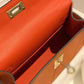 HM Mini Kelly Orange For Women Gold Toned Hardware 7.5in/20cm