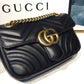 gg Marmont Matelassé Mini Bag Black Matelassé Chevron With A Heart For Women 9in/22cm gg 446744 DTDIT 1000