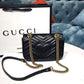 gg Marmont Matelassé Mini Bag Black Matelassé Chevron With A Heart For Women 8.5in/22cm gg  446744 DTDIT 1000