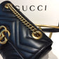 gg Marmont Matelassé Mini Bag Black Matelassé Chevron With A Heart For Women 8.5in/22cm gg  446744 DTDIT 1000