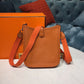 HM Evelyne II TPM Bag Orange For Women Silver Toned Hardware 7.9in/20cm