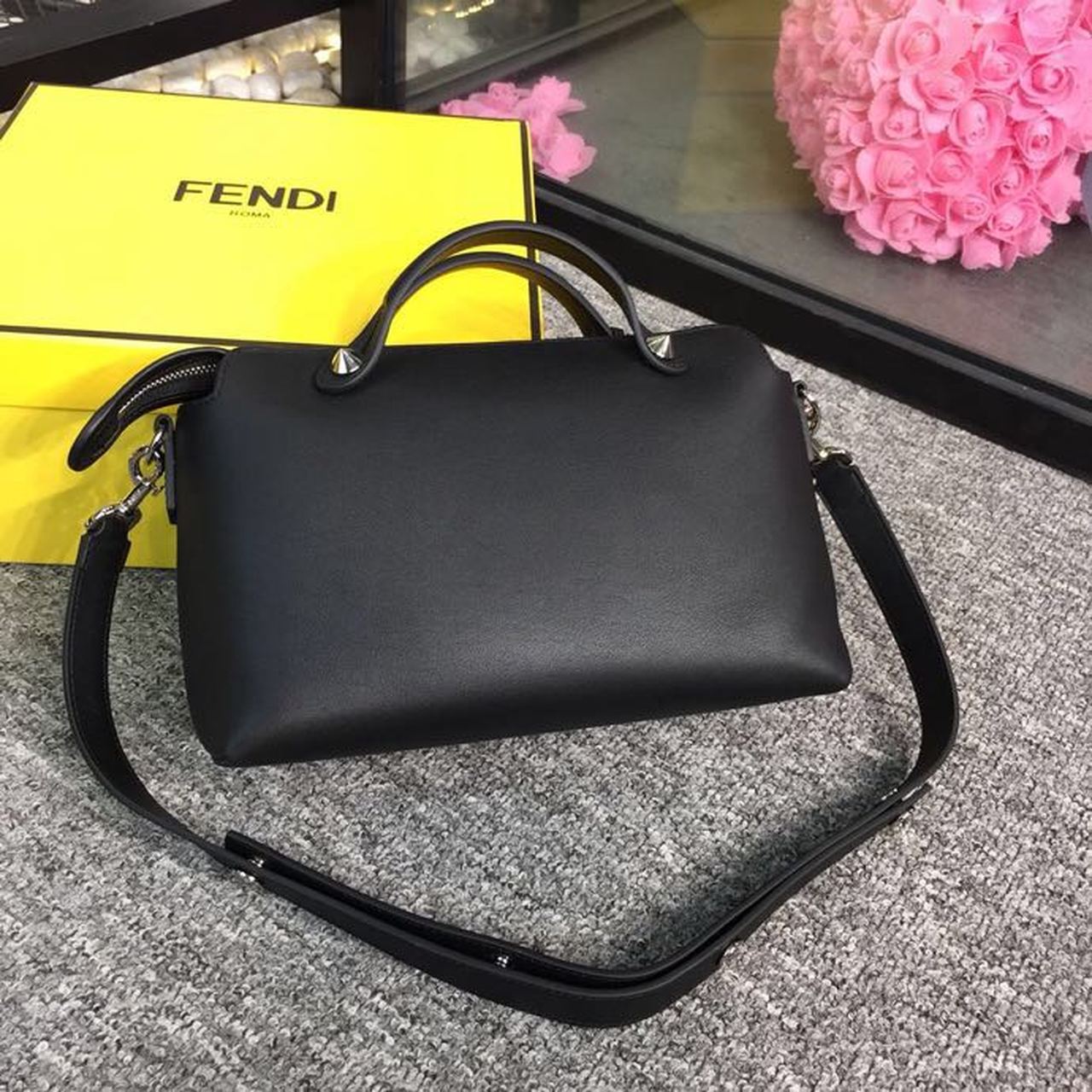 FI By The Way Medium Bag Black For Women, Women’s Handbags, Shoulder And Crossbody Bags 10.6in/27cm FF 8BL1461D5F0GXN