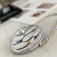 CHL Camellia Clutch With Chain Silver Bag For Women 11cm/4in