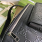 gg Embossed Belt Bag Black gg Embossed For Men  11in/28cm gg 645093 1W3CN 1000
