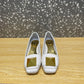 Valentino Garavani One Stud Patent Ballet Flats White For Women