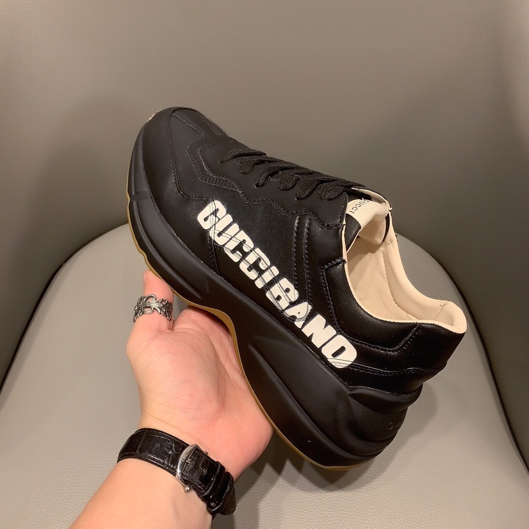 BL-GCI  RHYTON VINTAGE TRAINER BAND BLACK SNEAKER 140