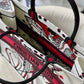 DI Medium Book Tote Latte Multicolor Cupidon Embroidery, Red/White, For Women Women’s Handbags, 41cm CD M1296ZTQG_M941