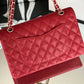 Chanel Classic Handbag 26cm Red For Women A01112