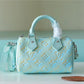 LV Nano Speedy Monogram Empreinte Vert D’eau Green For Women,  Shoulder And Crossbody Bags 16cm/6.3in LV 