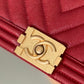 ChanelMedium Boy Handbag Red For Women 9.8in/25cm A67086
