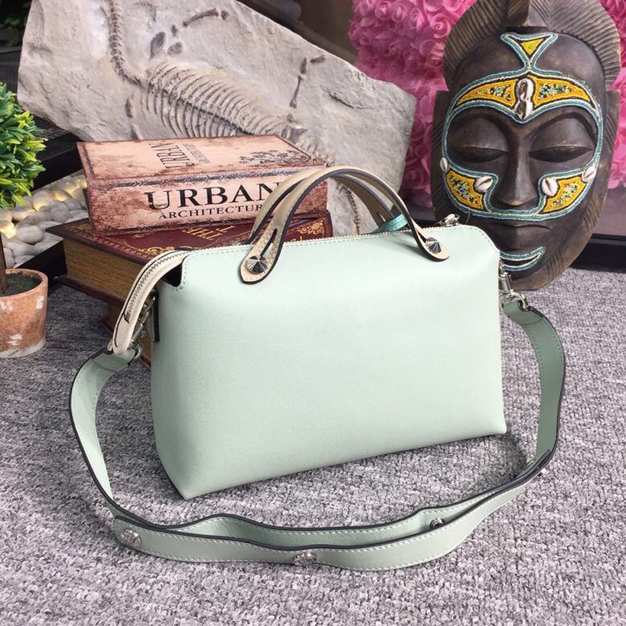 FI By The Way Medium Bag Mint Green For Women, Women’s Handbags, Shoulder And Crossbody Bags 10.6in/27cm FF 8BL1461