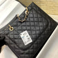 Chanel Classic Tote Bag Gold Toned Hardware Black For Women 13.3in/34cm
