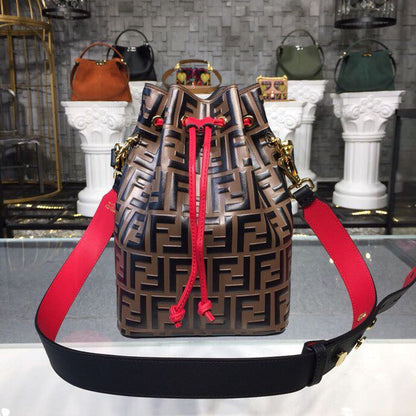 FI Mon Tresor Bucket Bag Brown For Women, Women’s Bags, Shoulder And Crossbody Bags 9in/23cm FF 8BT298A6AEF13VJ