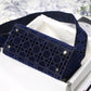 DI Medium Lady D-Lite Bag Blue For Women 9.5in/24cm CD M0565OROC