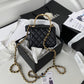 Chanel Clutch With Chain Gold Hardware Black For Women, Women’s Handbags, Shoulder Bags 5.7in/14.5cm AP2945