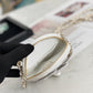 CHL Camellia Clutch With Chain White Bag For Women 11cm/4in